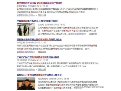 資訊 | 全國(guó)多地對(duì)食用油企業(yè)進(jìn)行塑化劑專(zhuān)項(xiàng)檢查，您還沒(méi)有選擇“食品級(jí)軟管”嗎？